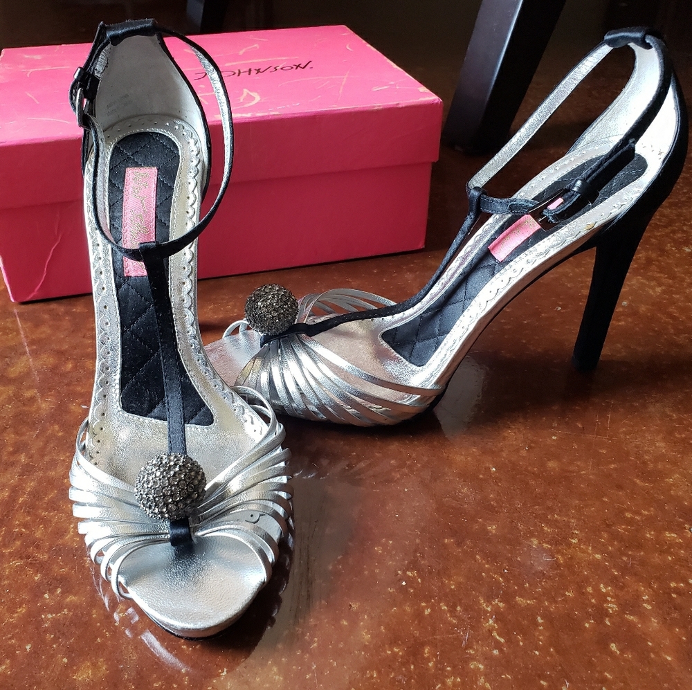 Betsey Johnson Ranae Silver Heels